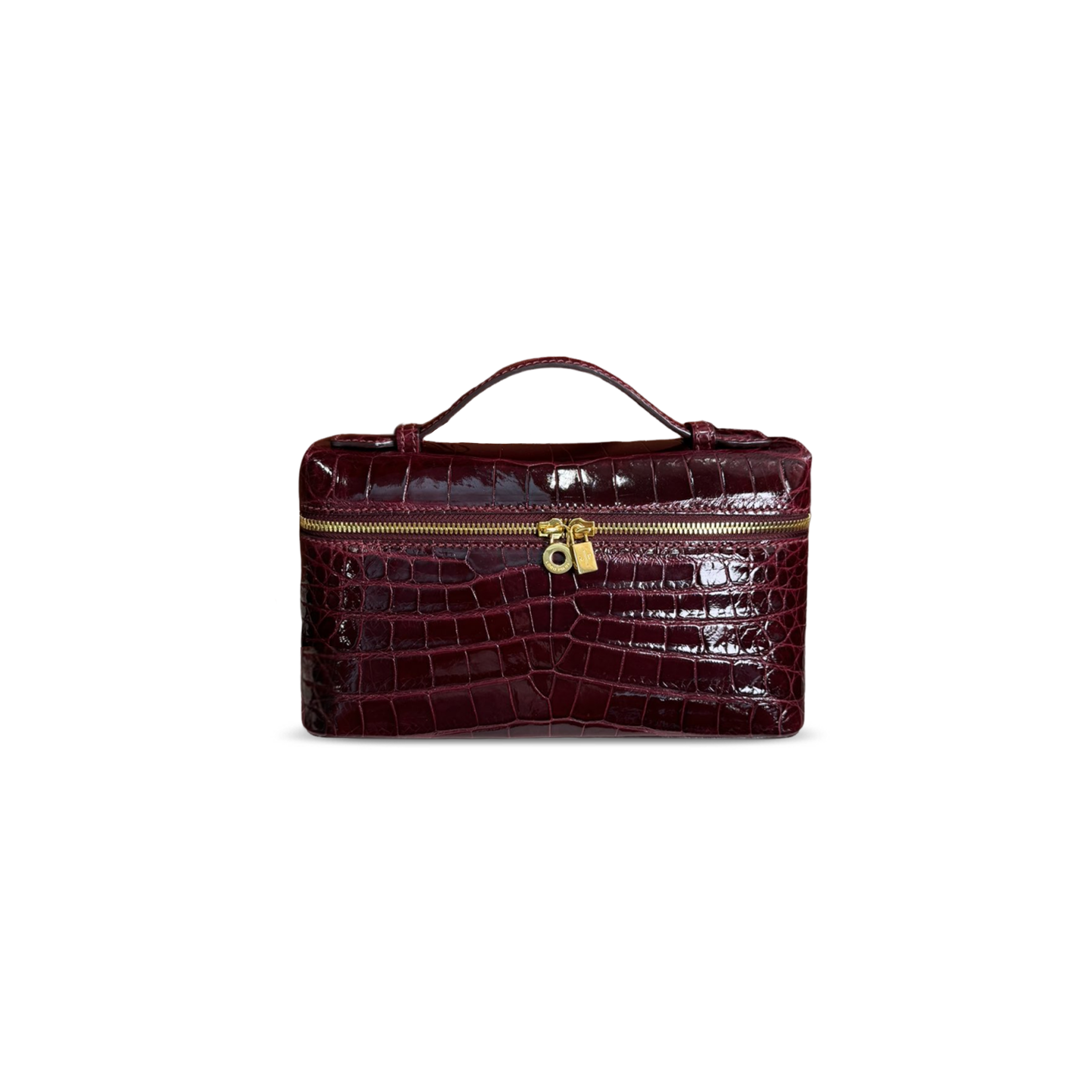 LORO PIANA EXTRA POCKET L19 CROCODILE LEATHER (19*11*6.5cm)